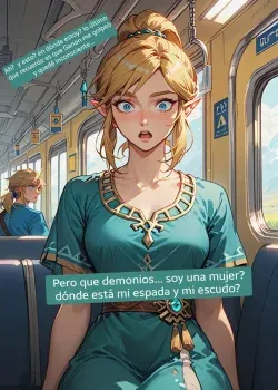 La princesa Link en el tren 
